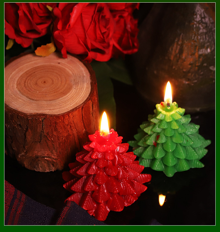Low-Temperature Massage Candle with Soy Wax, Christmas Tree Design, Adult Couples Use — detail image 15