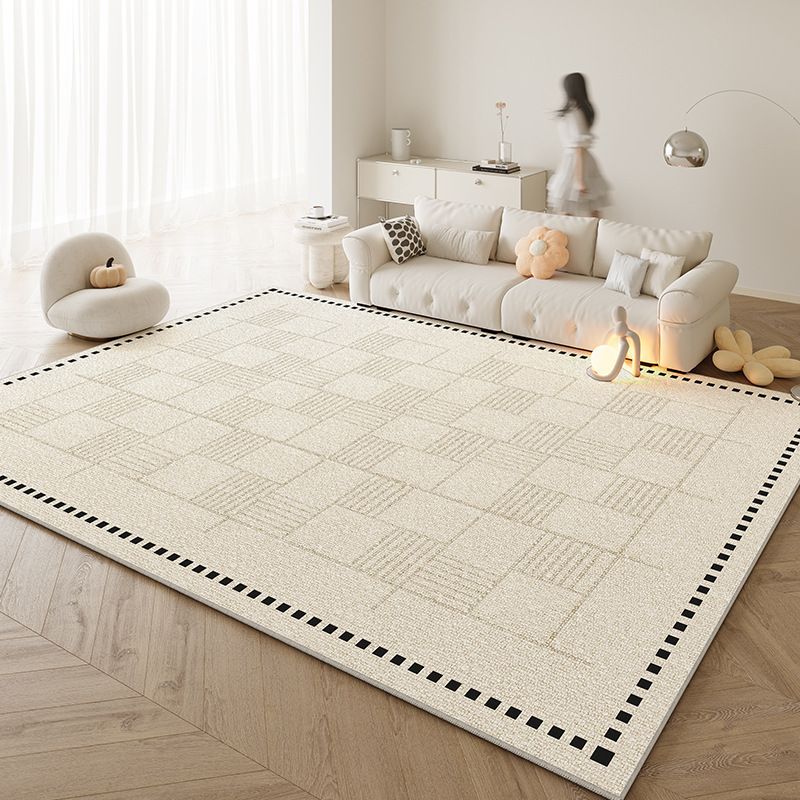 Vintage Nordischer Boho Wohnzimmer Teppich Creme Waschbar_voghion.com