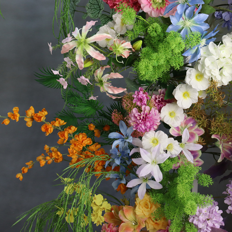 Paisaje de flores de imitación de estilo de jardín de Monet Centro comercial de flores de seda Accesorios de Meichen Fotografías, choca, escaparates, flores