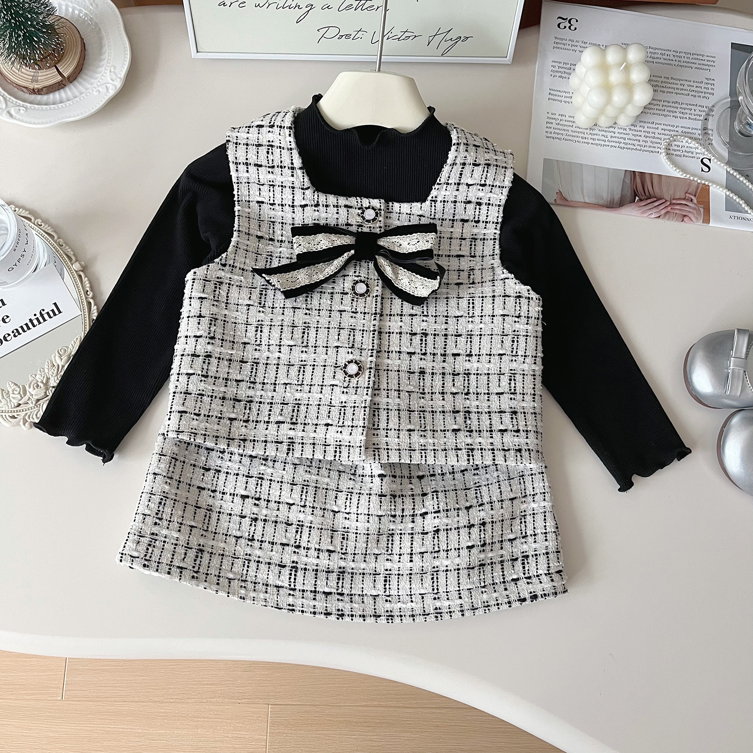 Girls Little Fragrant Style Three Piece Set For Toddler Girls_voghion.com