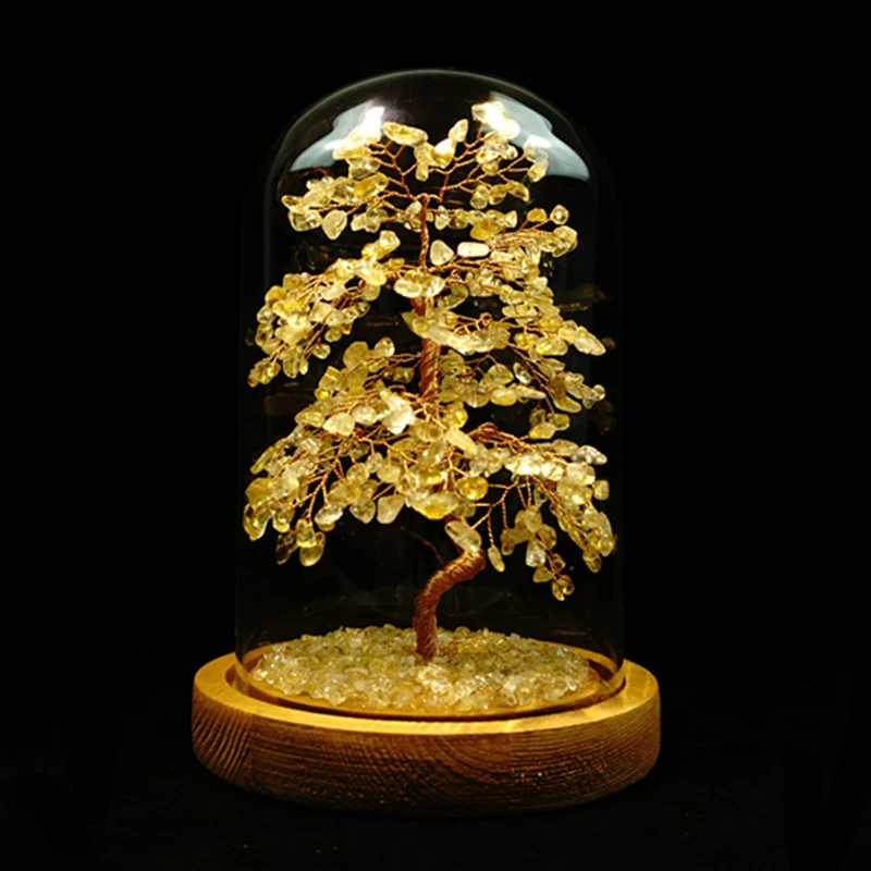 Новый натуральный цитрин аметист розовый турмалин оливин аметист удача дерево удачи денег украшения