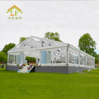 商业庆典装配式铝合金房篷报价户外婚庆活动帐篷透明篷房厂家tent