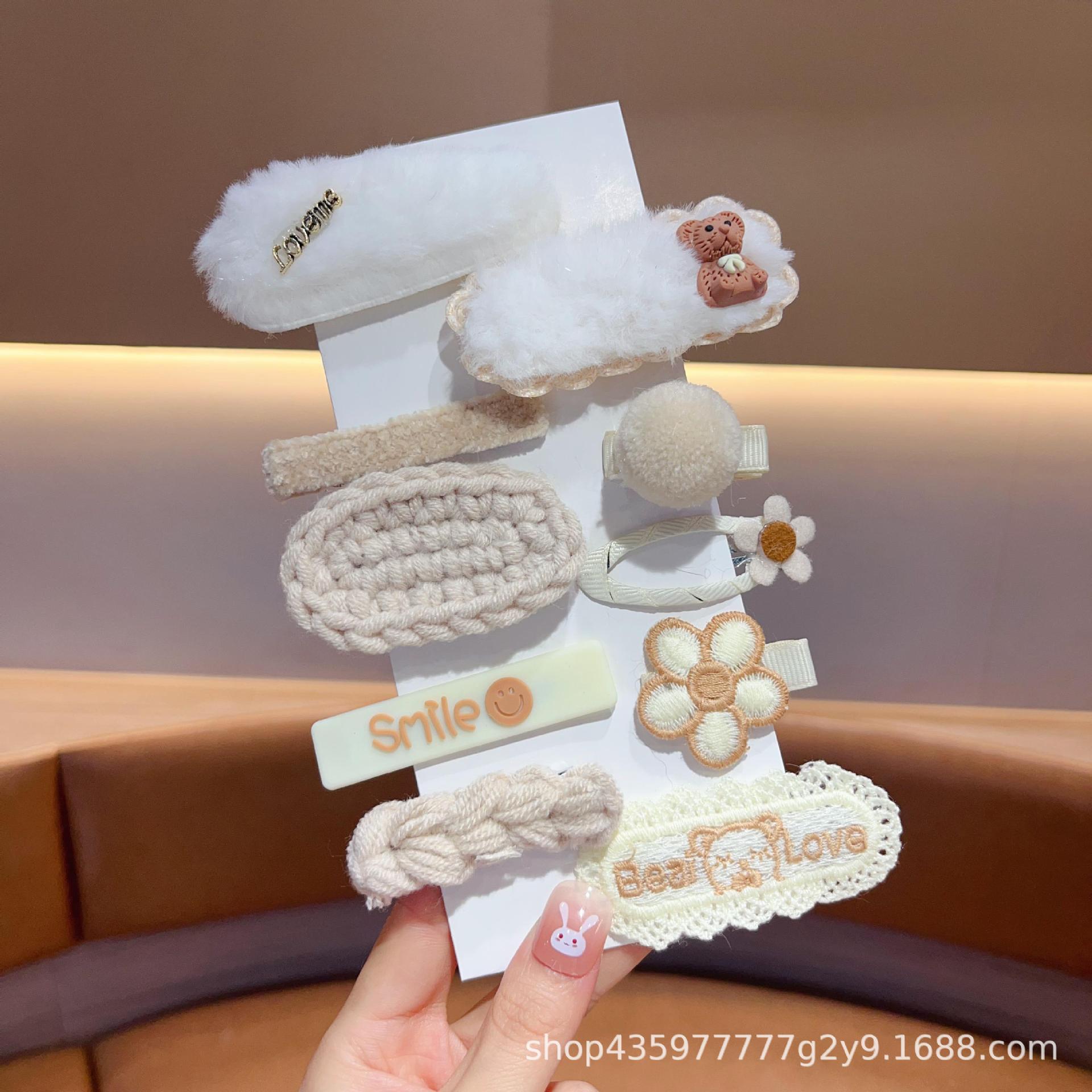 Pin de pelo de peluche para mujeres 2024 nuevo lindo peludo lateral peludo pin de cabello pin de cabello pin de cabello