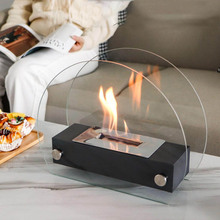 定制真火桌面酒精火炉家用取暖火盆金属火坑壁炉装饰品波西米亚
