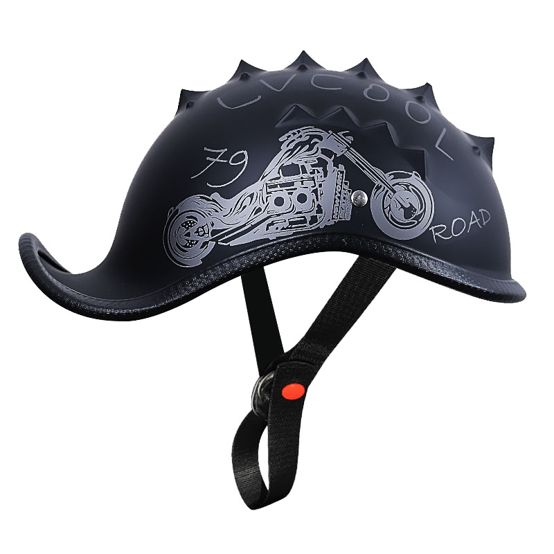 Fábrica de cascos de comercio exterior personalizados OEM Personalización de medio casco retro locomotora casco de pala casco de botella eléctrica