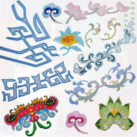 新款民族风刺绣布贴补丁贴绣花贴绣片演出艺术服饰熨烫贴花辅料