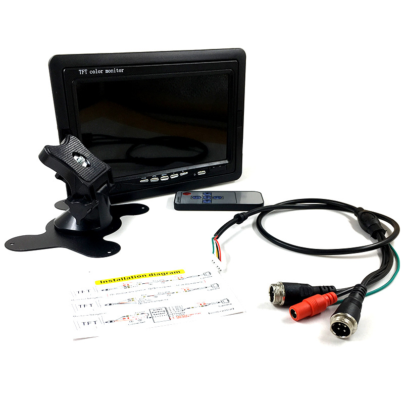 7-inch LCD display, two-way high-definition vehicle-mounted display, engineering vehicle, truck reversing image vehicle-mounted display