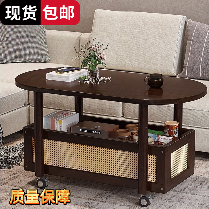 Small table, movable storage coffee table, new Chinese-style home storage sofa side table, side cabinet with a high-end feel