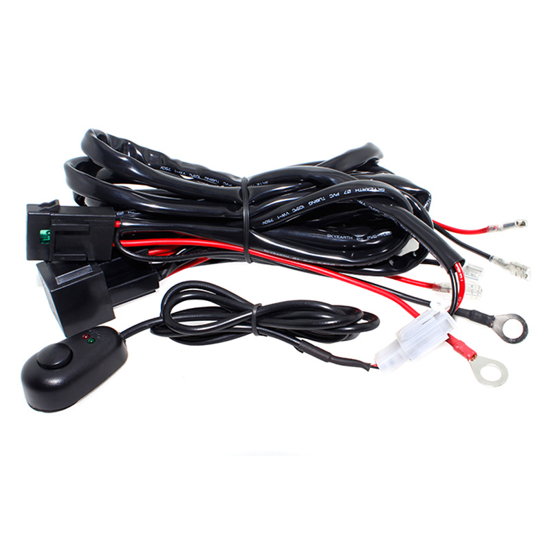 Tiankun fábrica fuera de la carretera tira grupo de línea de luz un arrastre dos LED luz de trabajo interruptor de la luz de niebla arnés de cableado transfronterizo Venta caliente