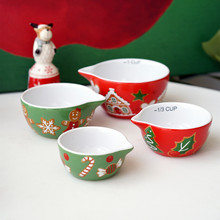 外貿聖誕陶瓷小碗 廚房烘焙烹飪量碗套裝 可愛姜餅人雪人醬料碗
