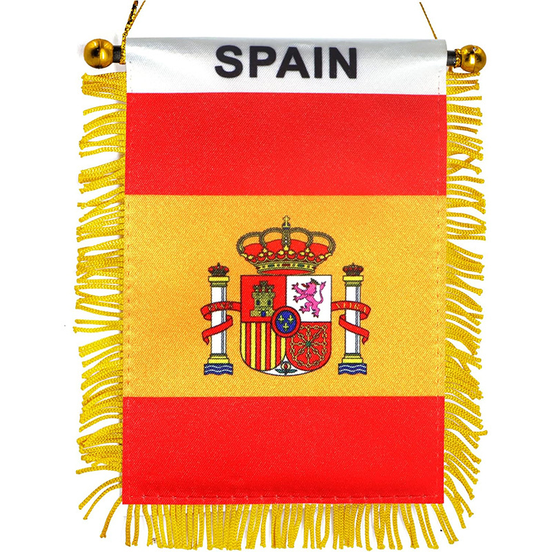 Ventas transfronterizas calientes de Estados Unidos, Canadá, México, suministros de fanáticos de la Copa del Mundo, bufandas de fútbol españolas, props de animación, banderas de mano, capa