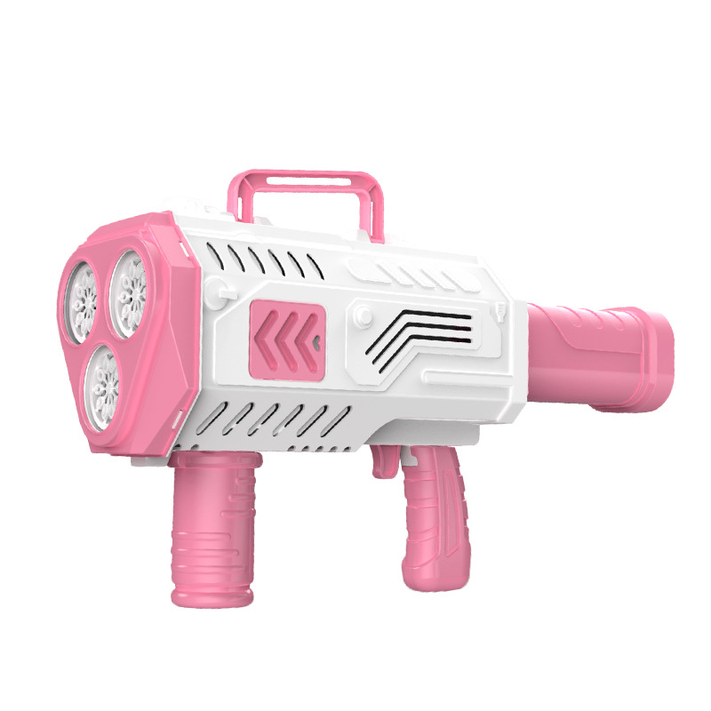 Tiktok venta caliente pistola de burbujas de agua automática de 30 agujeros pistola de burbujas eléctrica de juguete de ocio para niños al por mayor