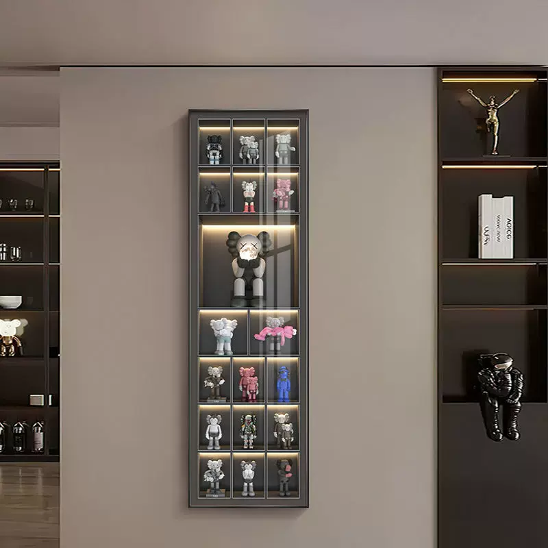 暴力熊镜子玄关装饰画全身镜推拉隐藏式挂画走廊卧室试衣镜装饰画