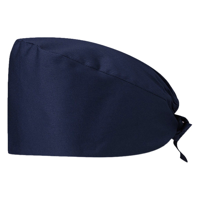 Doctor Sombrero de algodón de color sólido Sombrero médico ECG Pelo corto bordado Sombrero de trabajo de cola de caballo en stock