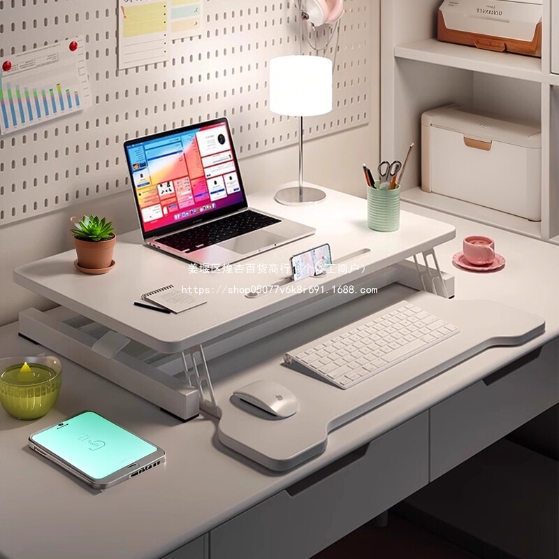 Standing Desktop Computer Adjustable Height Workstation Adjustable Stackable Desktop Notebook Desk Artificial Board