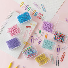 Amazon's best-selling macaron-colored paper clips, color-coated paper clips, office stationery, metal binding pins, 20 pieces