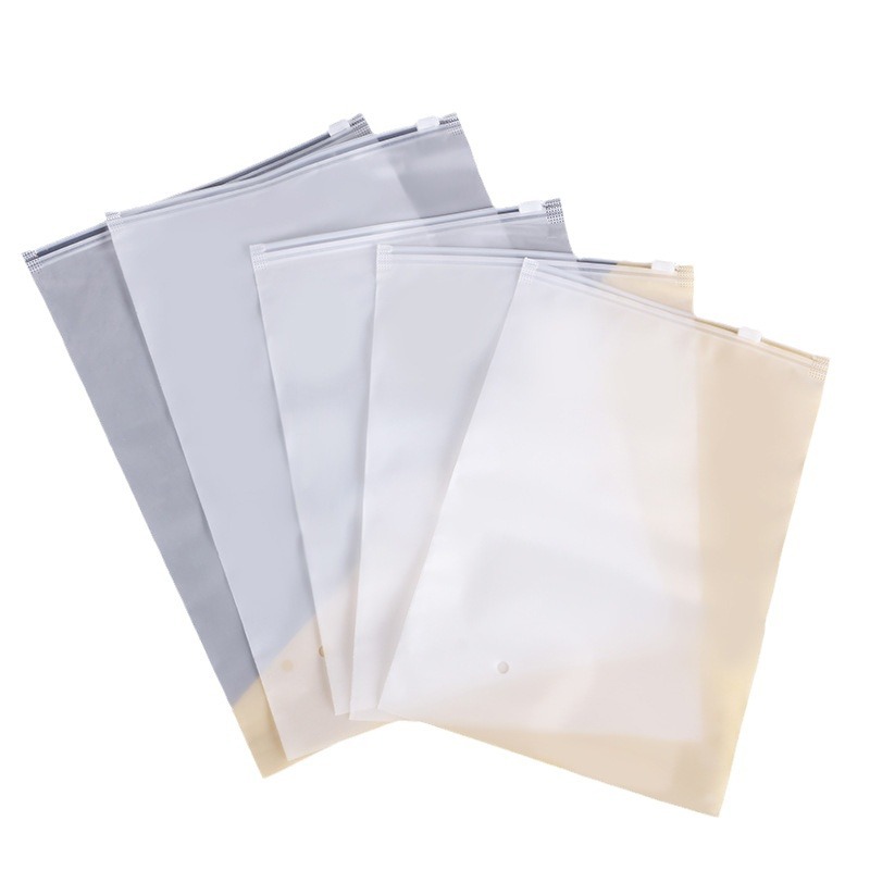 PE grueso transparente esmerilado ropa cremallera bolsa calcetines bolsa de almacenamiento ropa interior transparente embalaje plástico hueso bolsa ziplock