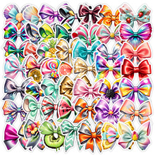 跨境50张可爱蝴蝶结涂鸦贴纸水杯手机防水装饰贴纸卡通蝴蝶结贴纸