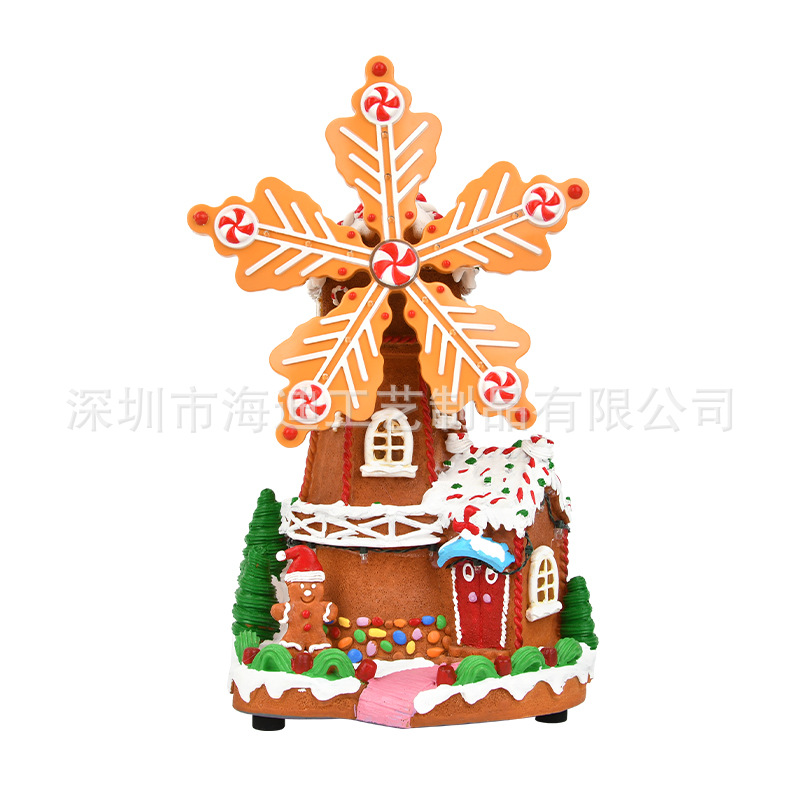 Decoración de Navidad luminosa caja de música caja de sonido bolas de cristal regalos de vacaciones regalos de resina decoración de escritorio paisaje de nieve