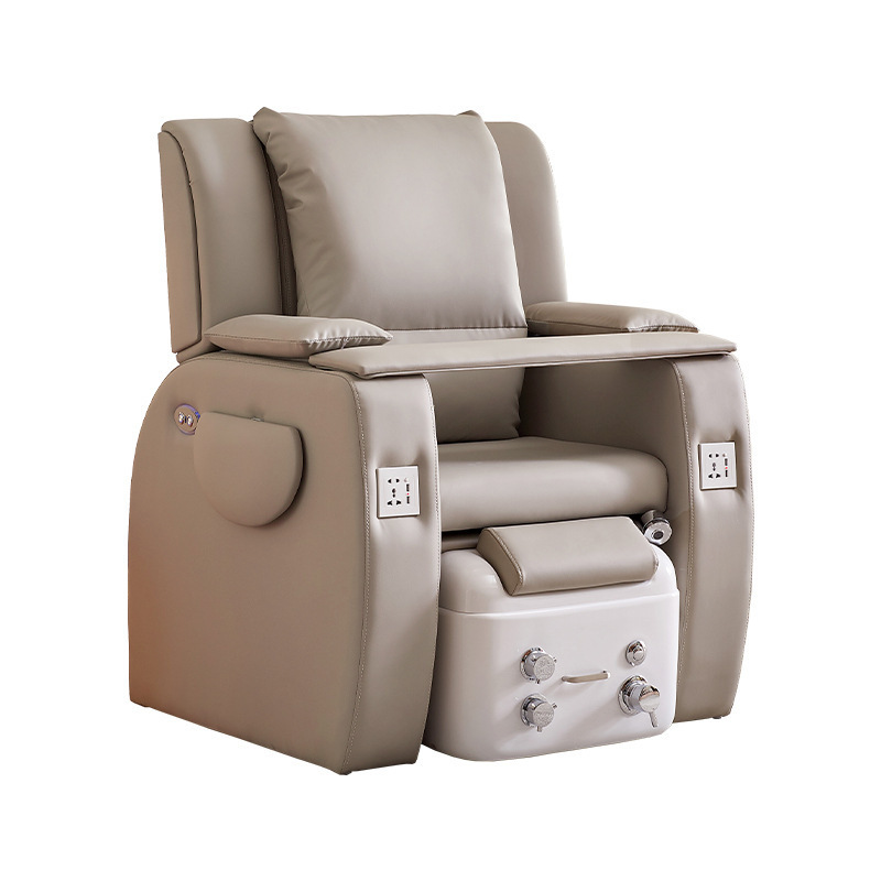Silla de pedicuría spa manicuría masaje eléctrico sofá de baño de pies sillón reclinable para pedicuría de uñas