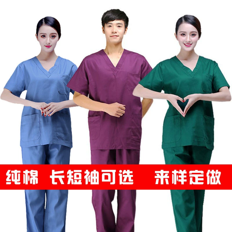 Doctor uniform, long-sleeve, sleeves, set, nurse uniform for work, with short sleeve
