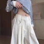 秋季显瘦大码白色西装裤