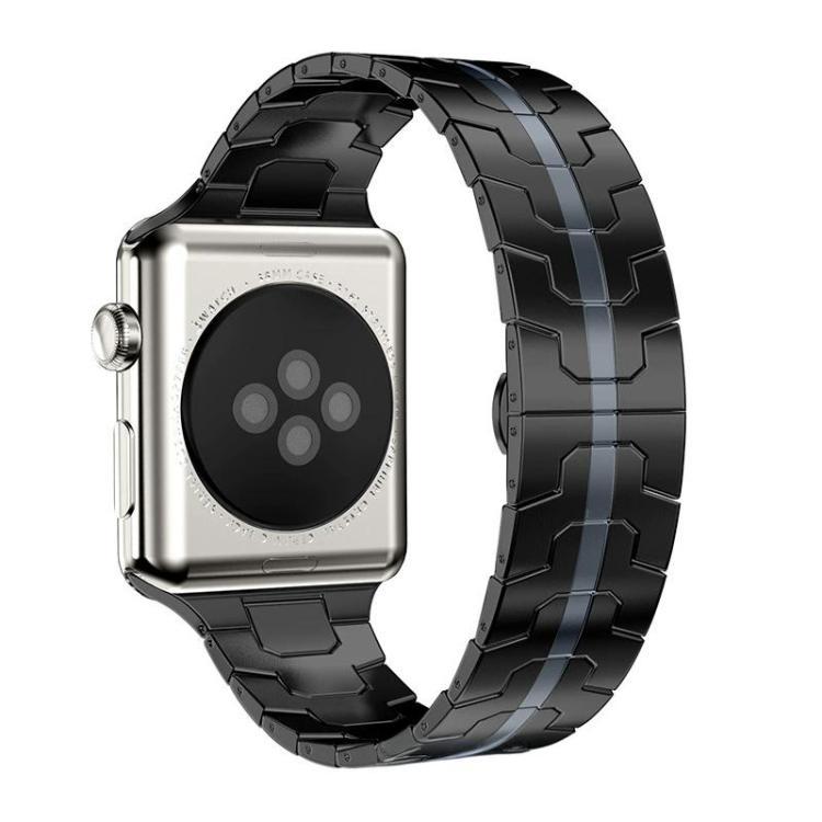 xDfind Iron Man Butterfly Buckle Correa de acero inoxidable para Apple Watch 42 / 44 / 45 / 46 / 49mm / A