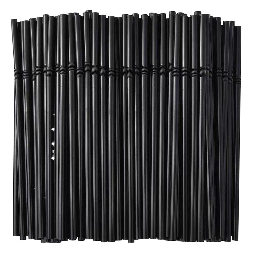 Transfronterizo nuevo color 5mm grado alimenticio 100 piezas 5X210 codo jugo leche té paja de plástico desechable