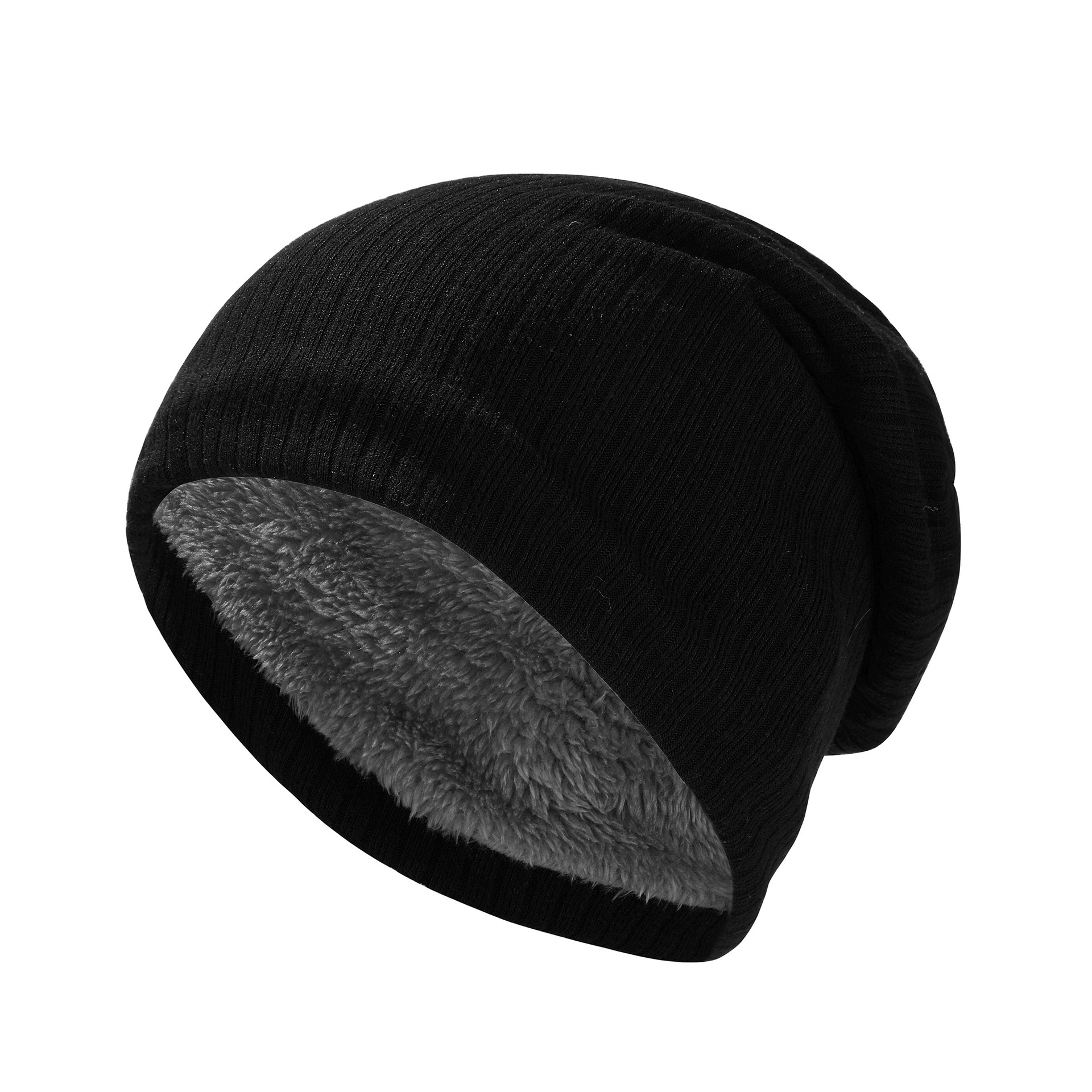 Herbst und Winter Neue Nische Vielseitige Kopfbedeckung Strickmütze Männer und Frauen Fleece Anti-chaotisch Haar Pullover Hut Explosion_voghion.com