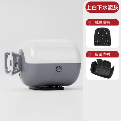 New Motorcycle Tail Box, Motorcycle trunk - off-white-white-circle-with-white-edges-customized-and-shipped-within-48-hours