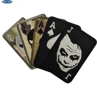 Кросс-бордерная смертельная карта покерная повязка Ace of Spades Joker J светящаяся вышивка Velcro штамп для уличной сумки