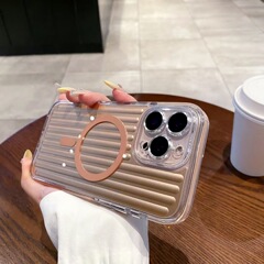 冰晶双色适用苹果16Promax磁吸手机壳15高级感日默瓦14精孔保护套