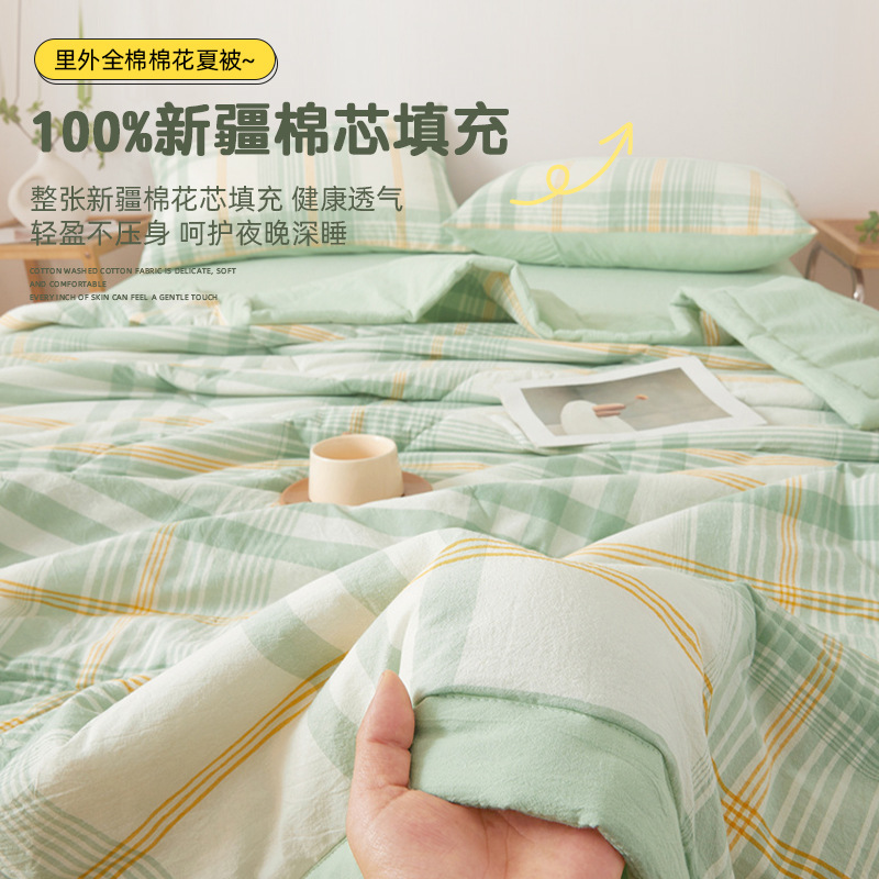 2025 nuevo verano 100 algodón puro, ropa de verano, ropa de dormitorio fresca de verano, ropa de aire acondicionado lavable a máquina de algodón individual, ropa de noche delgada