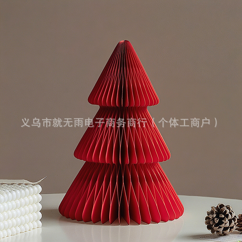 圣诞节装饰圣诞树摆件迷你圣诞树2025新款圣诞折纸装饰场景小道具|undefined