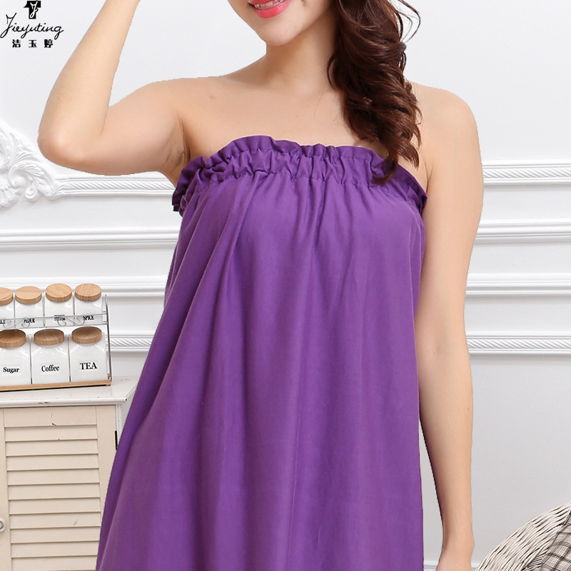 뷰티 살롱 목욕 스커트 구 고객 서비스 목욕 가운 튜브 길이 목욕 가운 가슴 포장 파자마 스웨트 셔츠 퓨어 코튼 여성용 사우나 의류 게스트 PENG QUAN