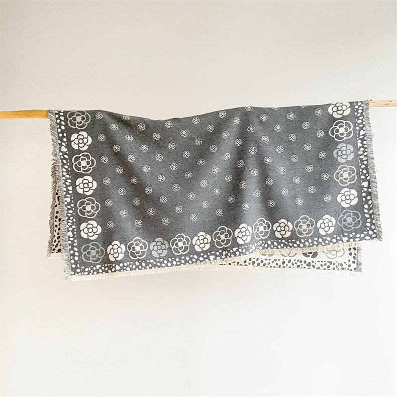 Sciarpa calda in cashmere versatile, sciarpa di camelia da donna, sciarpa di alta qualità, sciarpa autunnale e invernale_voghion.com