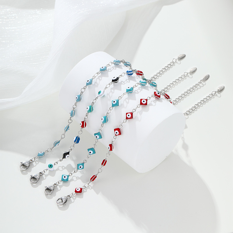 Pulsera de Ojo de Demonio de Aleación, Hueco, Galvanizado