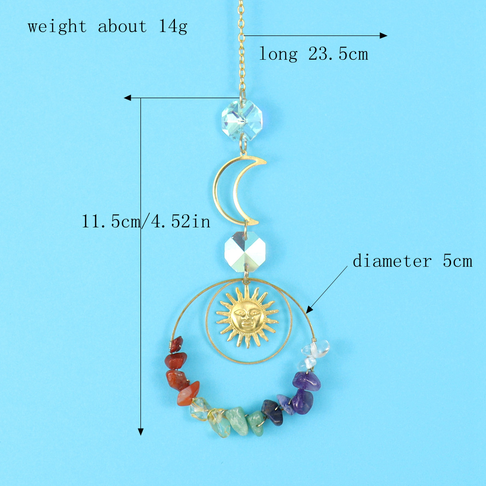 Fashion Sun Moon Artificial Crystal Metal Pendant 1 Piece display picture 1