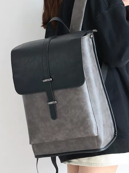 Cross-Border Trendy High-End Backpacks for Men and Women, Fashionable Commuter Backpacks, British Style Retro Student School Bags