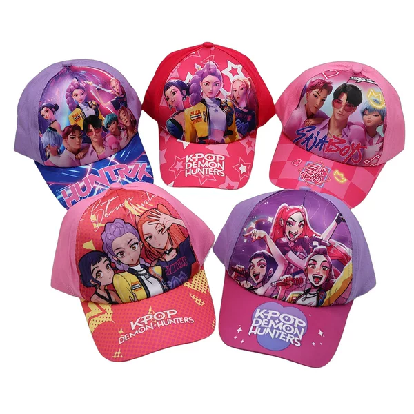Foreign Trade New Style Hunter's Magic Girl Group Printed Kidsren's Baseball Cap Anime Cartoon Peripheral Boys and Girls Kidsren's Peaked Cap