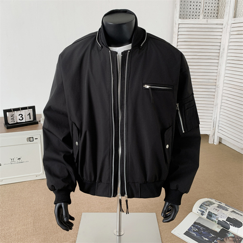 Retro Flying Deconstructive Jacket Loose Workwear Unisex Style_voghion.com