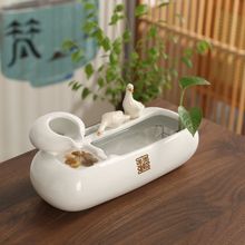 创意陶瓷流水循环水招财办公室桌面装饰品茶几喷泉水景小摆件开业