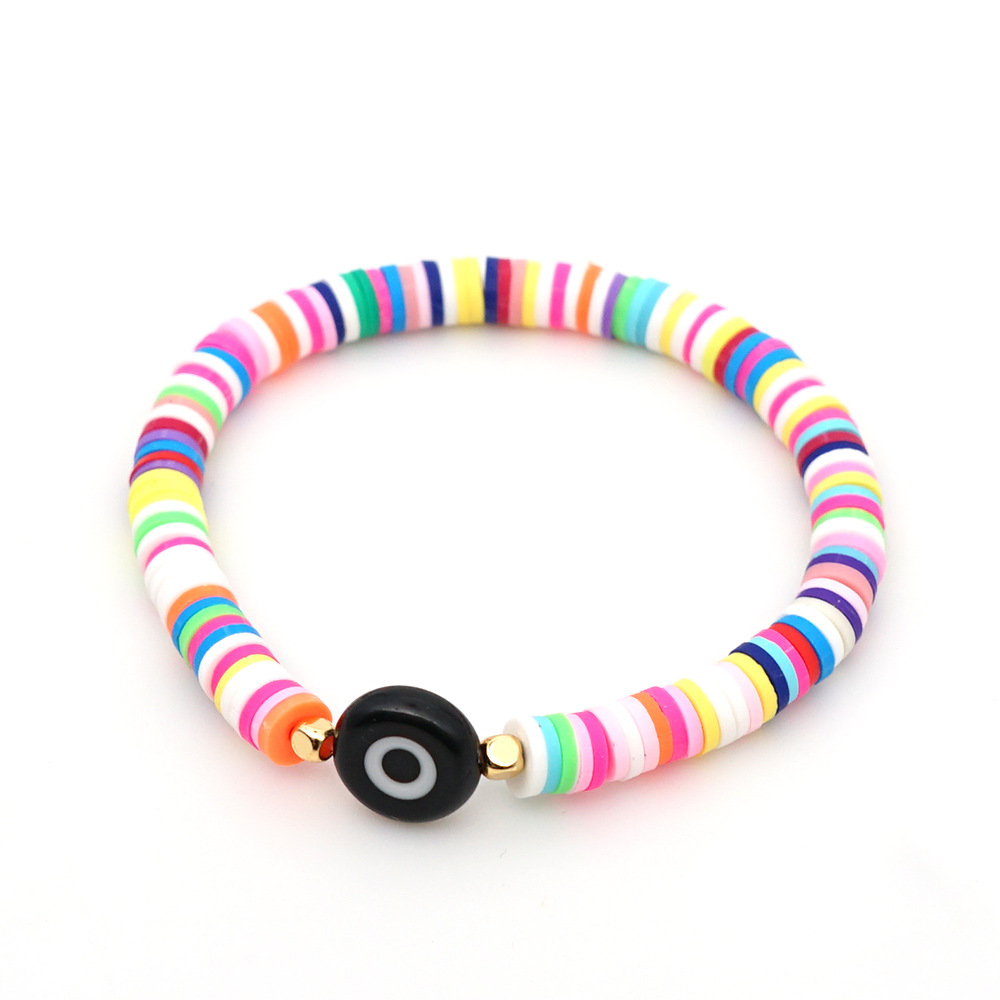 Bohemian Eye soft clay Knitting Bracelets