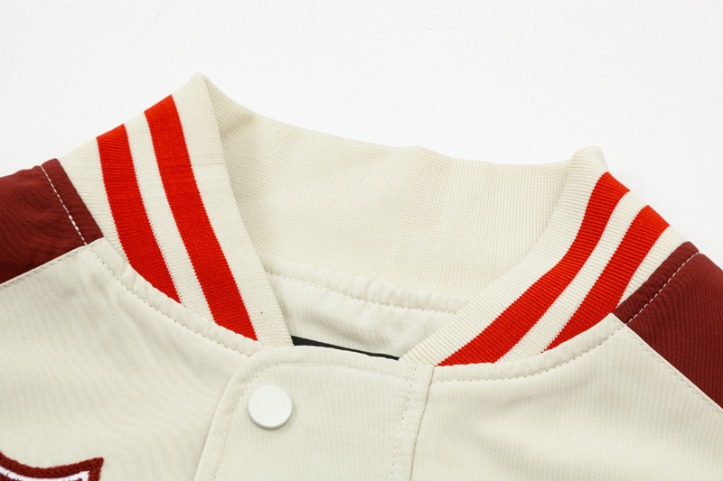 Abbigliamento maschile Gioventù Asciugamano ricamato con lettere Giacca larga ricamata Giacca casual Dopamine Colorblock da uomo e da donna Marchio di moda autunnale_voghion.com