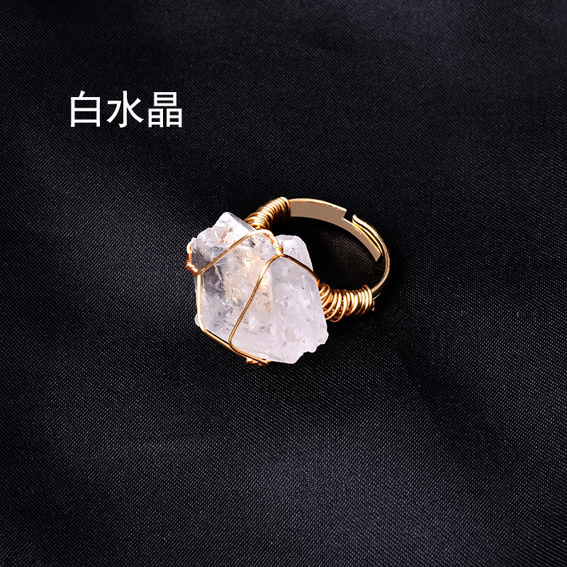 화이트 크리스탈 실크 반지