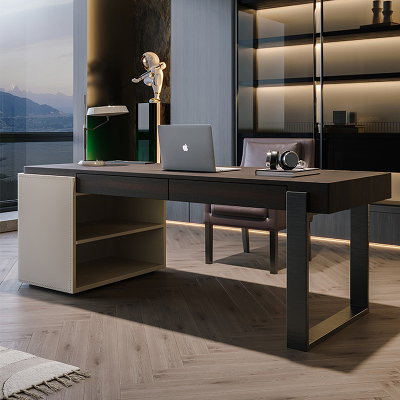 Italian Style Minimalist Desk Designer Study Home Solid Wood Desk Light Luxury Modern Simple High-end Computer Desk