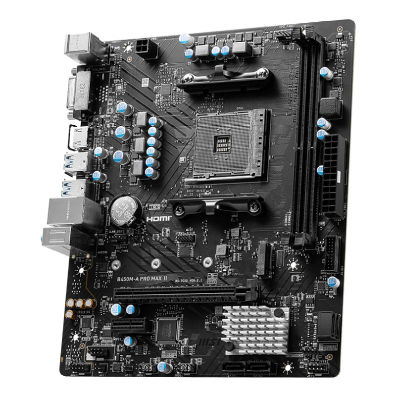Материнская плата MSI B450M-A PRO MAX II для ПК, совместима с CPU 5500/5600G/5700G AM4