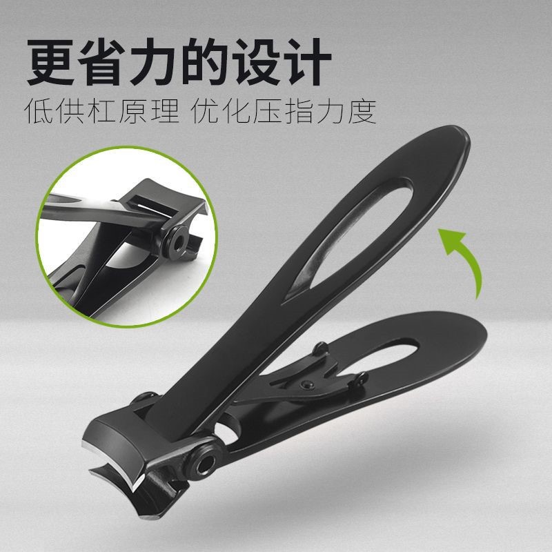 Fábrica en stock gran apertura cortaúñas de acero inoxidable gran boca cortaúñas hogar adulto cortaúñas traje impreso logo