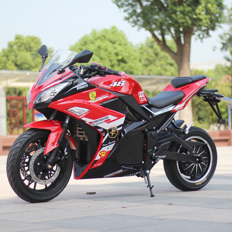 Pequeño Ninja motocicleta eléctrica gran coche deportivo de alta potencia juego eléctrico adulto dos ruedas fábrica de motocicleta eléctrica al por mayor