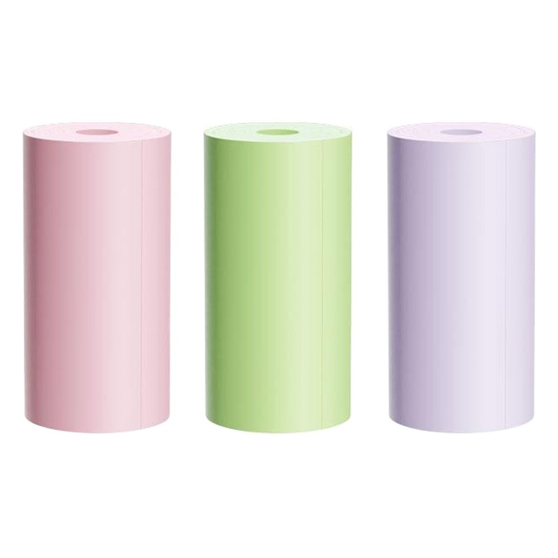 Venta caliente maullido máquina Aili oso colorido borde color 5730 papel de impresión térmica cinta adhesiva blanca etiqueta adhesiva